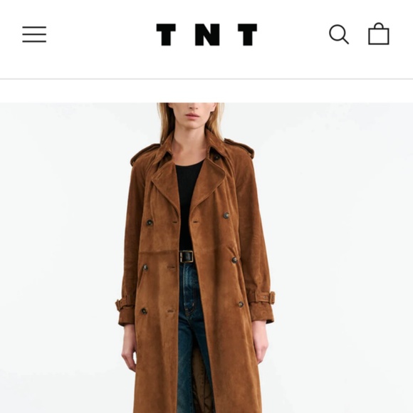 Nili Lotan Suede Trench Coat - Picture 3 of 9